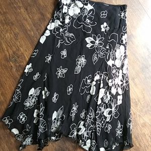 Angie lined rolled hem skirt